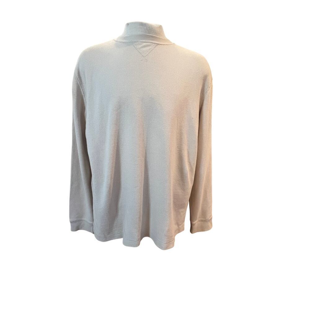 EDDIE BAUER LONG SLEEVE WAFFLE KNIT CREAM SHIRT MENS XL